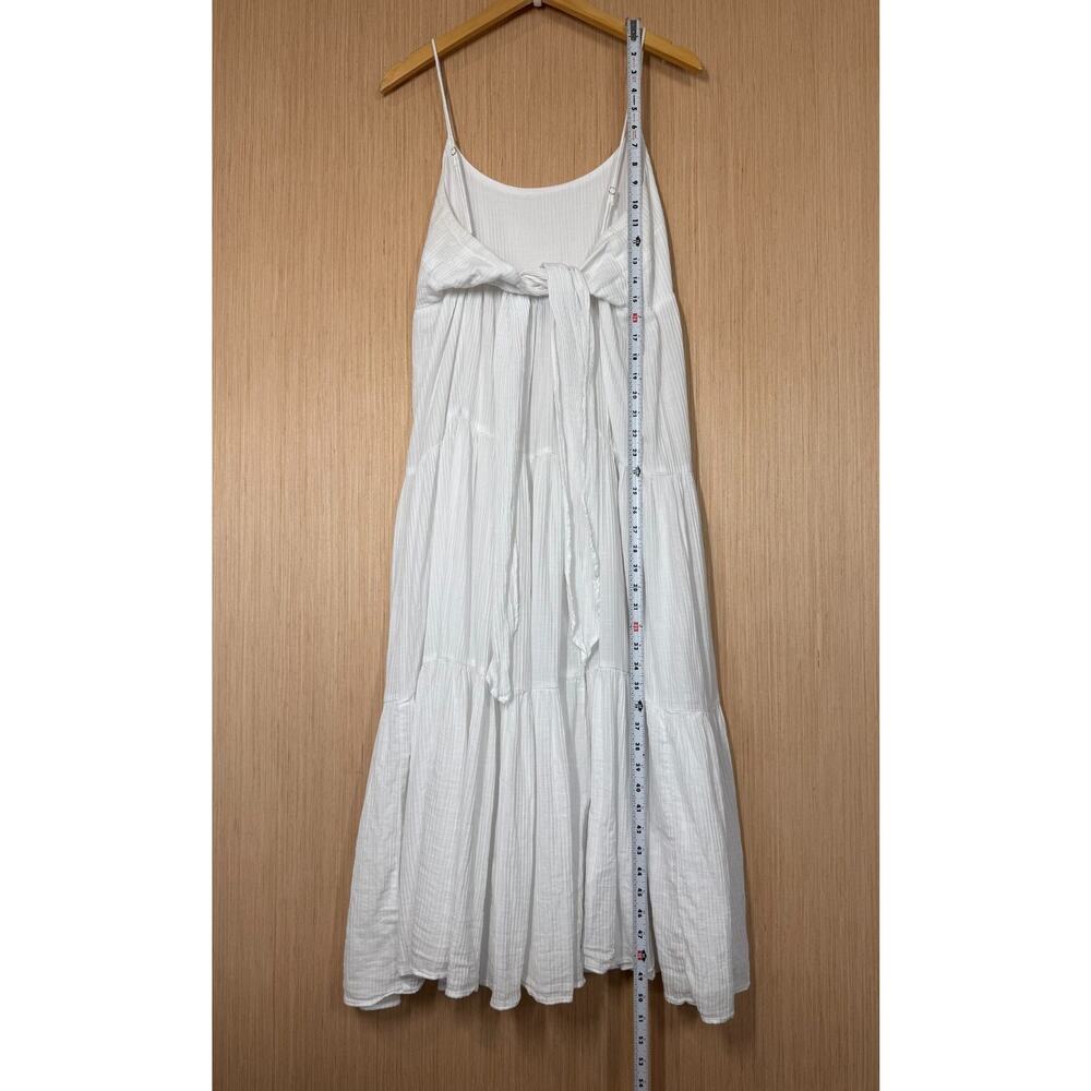 J Crew Bow Back Tiered Maxi Dress In Soft Gauze Womens Size Large White - Picture 10 of 15